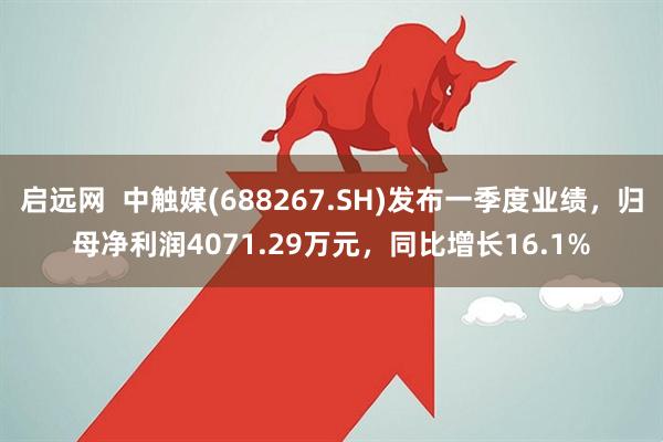 启远网  中触媒(688267.SH)发布一季度业绩，归母净利润4071.29万元，同比增长16.1%