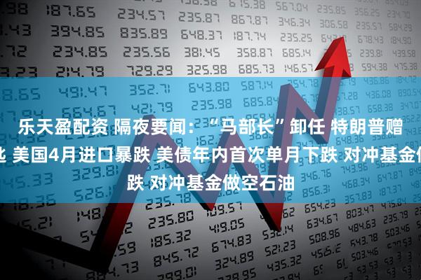 乐天盈配资 隔夜要闻：“马部长”卸任 特朗普赠送金钥匙 美国4月进口暴跌 美债年内首次单月下跌 对冲基金做空石油