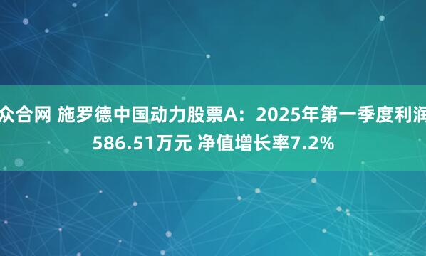 众合网 施罗德中国动力股票A：2025年第一季度利润586.51万元 净值增长率7.2%