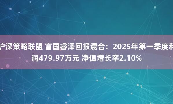 沪深策略联盟 富国睿泽回报混合：2025年第一季度利润479.97万元 净值增长率2.10%