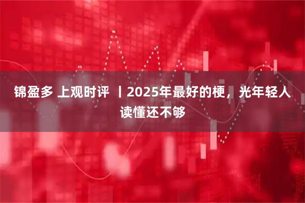 锦盈多 上观时评 丨2025年最好的梗，光年轻人读懂还不够